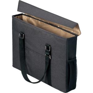 カウネット「カウコレ」プレミアム 外出に使えるミーティングバッグ　スリム　黒×薄茶