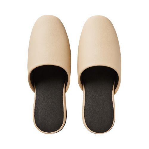 カウネット　「カウコレ」プレミアム 脱げにくいビニールスリッパ　ベージュ