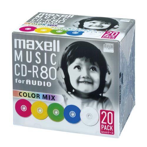 申込期間26年04月20日13時まで_マクセル ＣＤ−Ｒ音楽用　８０分　２０枚　カラーミックス_取寄...