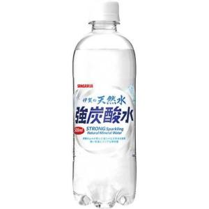 サンガリア 伊賀の天然水強炭酸水ＰＥＴ　５００ｍｌ　２４本｜kaumall