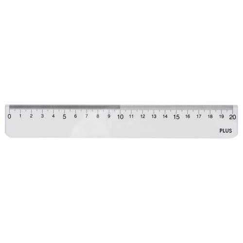 プラス 再生ＰＥＴ直定規　２０ｃｍ　ＵＤタイプ
