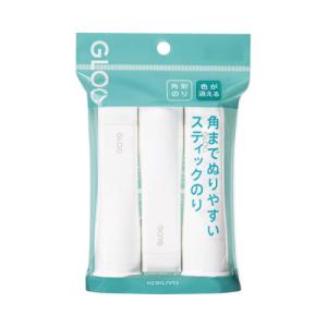 コクヨ グルースティックのり・色が消える・Ｍ　吊下げ・３本