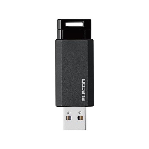 エレコム ＵＳＢ３．１メモリー　ノック式　３２ＧＢ　ブラック