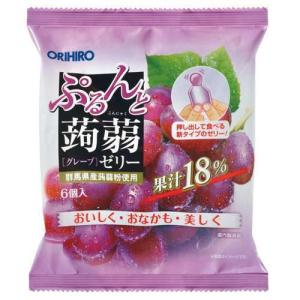 オリヒロ ぷるんと蒟蒻ゼリーパウチグレープ6個の商品画像