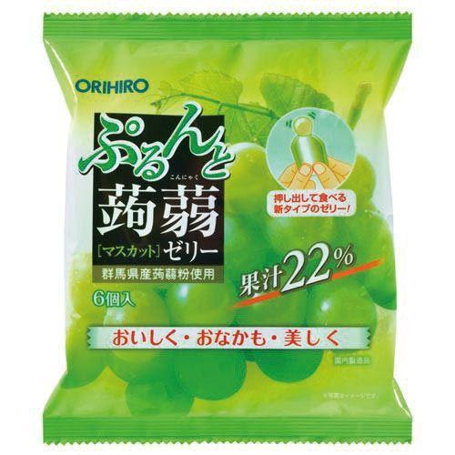 オリヒロ ぷるんと蒟蒻ゼリーパウチマスカット６個