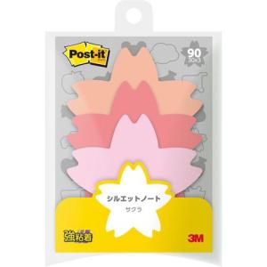 スリーエムジャパン ポストイット シルエットノート 強粘着 サクラ