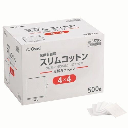 オオサキメディカル スリムコットン　４×４　５００ｇ入