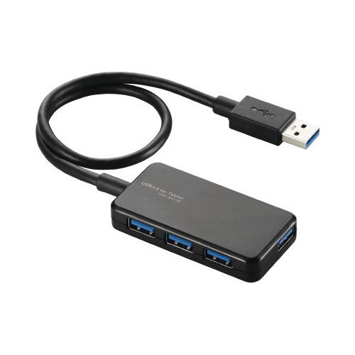 エレコム ＵＳＢ３．０ハブ　４ポート　バスパワー　ブラック