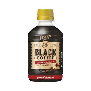 ポッカサッポロ ブラックコーヒースムース＆マイルド２７５ｍｌ×２４｜kaumall