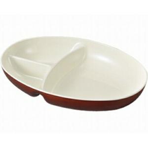 カノー 木目 オーバルプレート ダーク_取寄商品