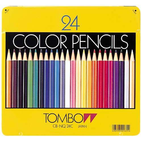 トンボ鉛筆 缶入色鉛筆２４色　ＮＱ