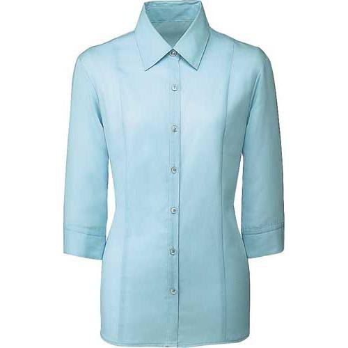 申込期間26年04月20日13時まで_フォーク 七分袖ブラウス　ＦＢ７０９７−２　サックス　２３号_...