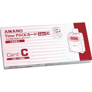 アマノ タイムパックカードＣ　４欄印字　１００枚入｜kaumall