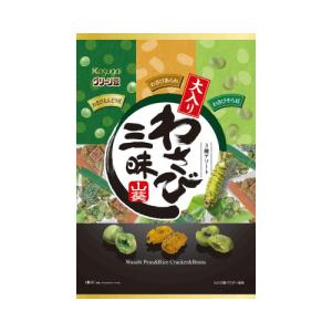 春日井製菓 グリーン豆　大入りわさび三昧　２３９ｇ　１２袋｜カウモール