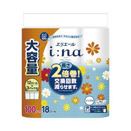 大王製紙 イーナトイレット　２倍巻１８Ｒ　シングル