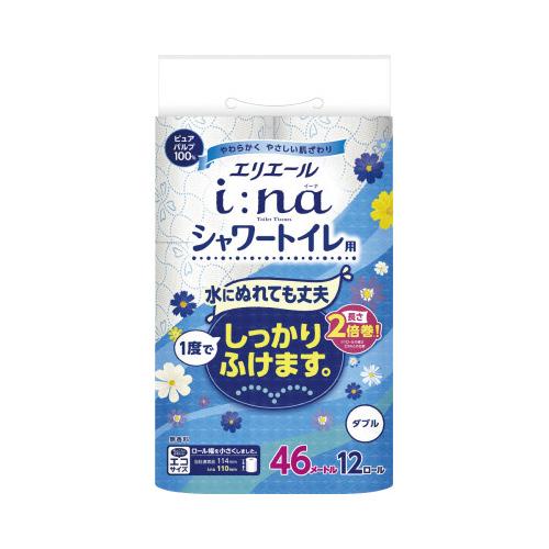 大王製紙 イーナトイレット　２倍巻１２Ｒ　シャワー用　Ｗ×６