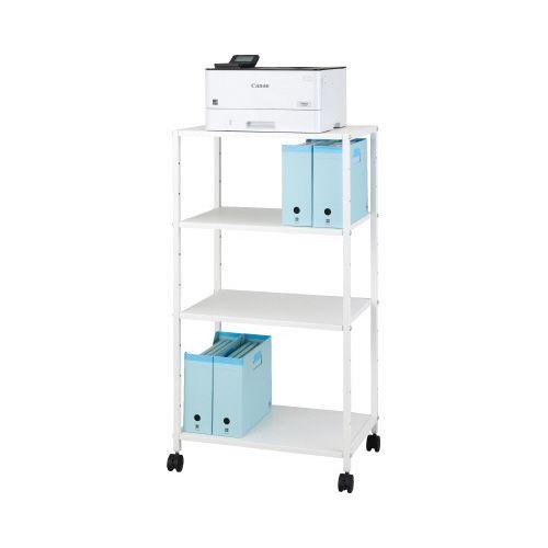 カウネット スチールプリンターラック４段６００×４００