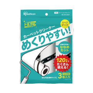 アイリスオーヤマ 粘着クリーナースペア普通粘着（１２０巻）３Ｐ×１２｜kaumall