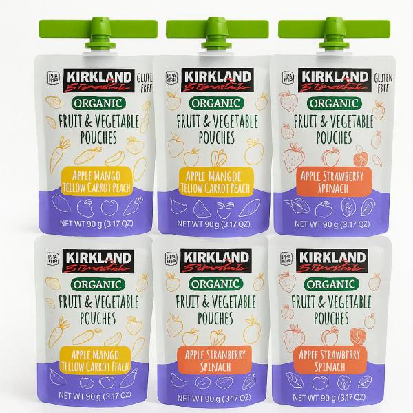 ＼6本セット／ オーガニック フルーツ＆ベジタブル パウチ (KSフルーツ3ベジタブル3)無添加 ス...