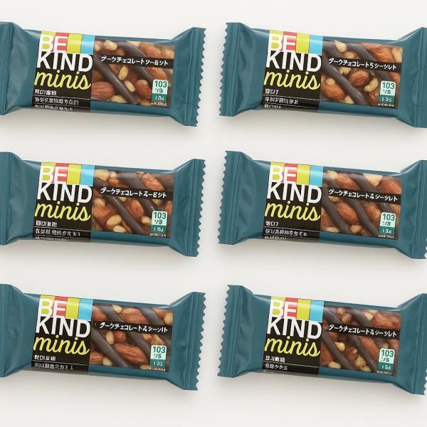 ビーカインド ミニバー ナッツバー 6本 ダークチョコレート &amp;シーソルト (食品ビーカインド6) ...