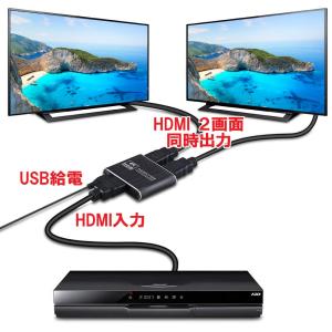 HDMI 分配器 1入力 2画面同時出力 スプ...の詳細画像1