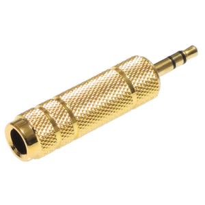 ステレオ標準 6.3mm →  ステレオミニ 3.5mm 変換プラグ 金めっき