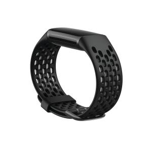 Fitbit フィットビット Charge 5 純正 交換用 スポーツベルト ブラック Sサイズ【日本正規品】 FB181SBBKS｜kaunara