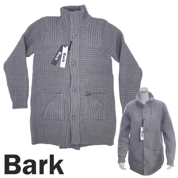 新品 バーク アウター BARK 42bd9033 コート ニット Mサイズ グレー カーディガン ...