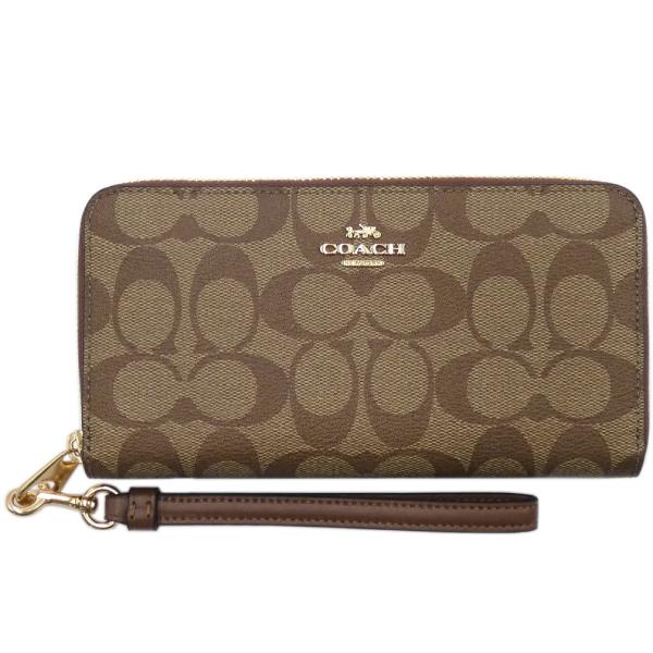 未使用 コーチ 長財布 C4452-IME74 レディース ストラップ付き シグネチャー ロング ジ...