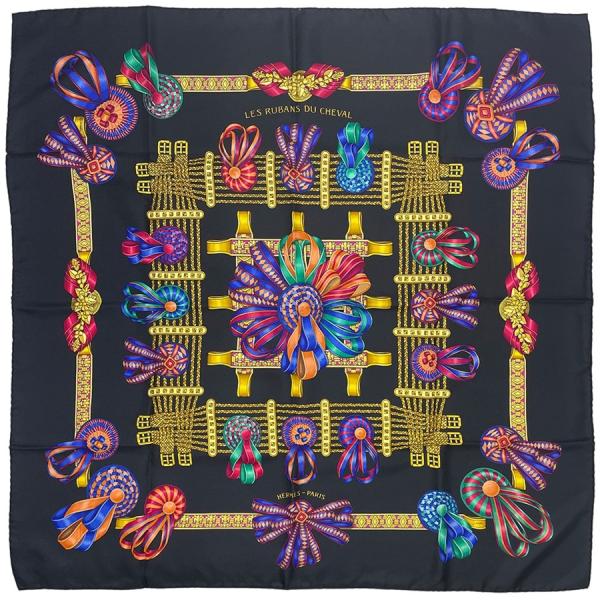 エルメス スカーフ HERMES カレ90 90cm シルク 100％ LES RUBANS DU ...