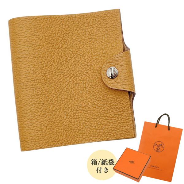 エルメス ノートカバー HERMES ユリス ミニ ヴォー・トーゴ トゴ ナチュレル・サーブル レザ...