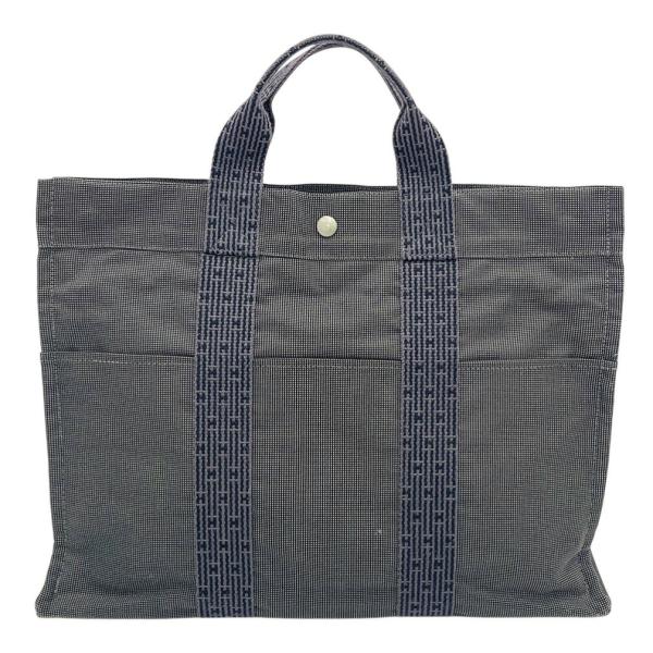 エルメス トートバッグ HERMES バッグ エールライン MM キャンバス 大きめ A4サイズ グ...