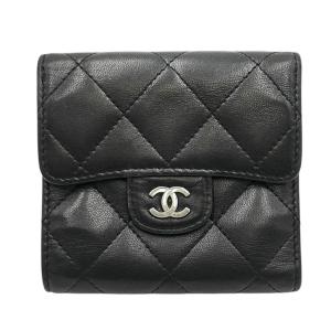 CHANEL（シャネル） カメリア 二つ折り 長財布 レザー ブラック : JJ