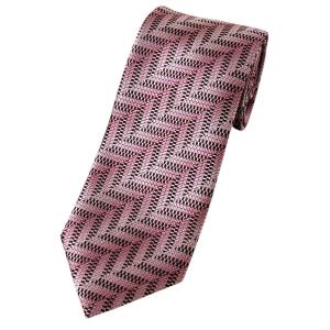 新品★ゼニアネクタイ　ピンク茶 ZEGNA 未使用 ゼニア ブランド ネクタイ エルメネジルド・ゼニア