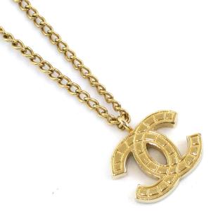 シャネル ネックレス CHANEL アクセサリー ペンダント メタル ココマーク ロゴ ゴールド レディース POJ10006