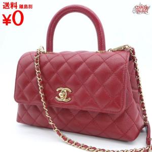 買蔵 CHANEL シャネル トップハンドル ワインレッド キャビアスキン ショルダーバッグ｜kauzoubrand