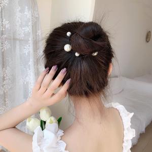 ヘアゴム 3本セット フェイクパール レディー...の詳細画像1