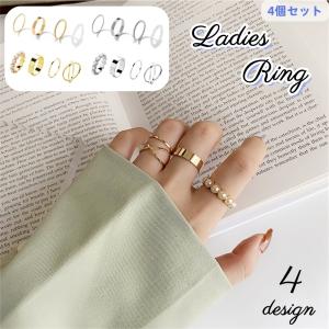 リング 指輪 3本セット レディース アクセサリー 3連リング