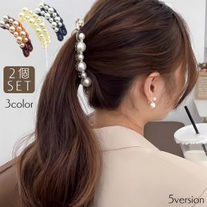 バナナクリップ ヘアクリップ 2個組 女性 ヘア...の商品画像