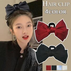 バンスクリップ ヘアクリップ レディース 女性用 ヘアアクセサリー リボン 大きめ 髪留め 髪飾り まとめ髪 ヘアアレンジ かわいい おしゃれ