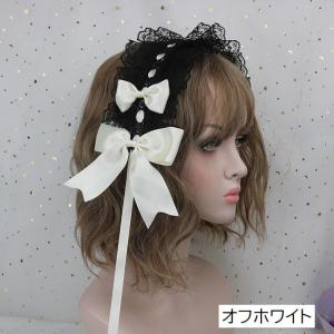 ヘッドドレス カチューシャ ロリータ ゴスロリ...の詳細画像3