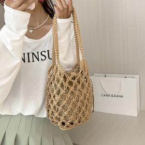 ショルダーバッグ レディース かご風 編み上げ...の詳細画像3