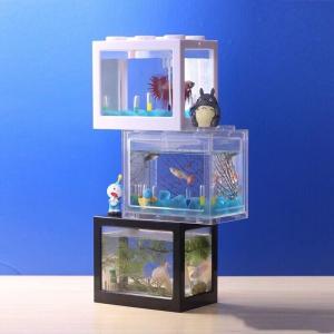 ミニ水槽 水槽 金魚鉢 ブロック風 卓上 ペッ...の詳細画像1