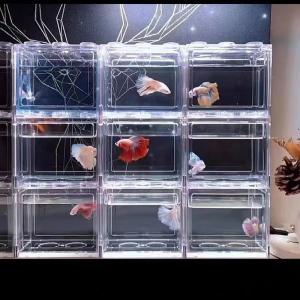 ミニ水槽 水槽 金魚鉢 ブロック風 卓上 ペッ...の詳細画像3