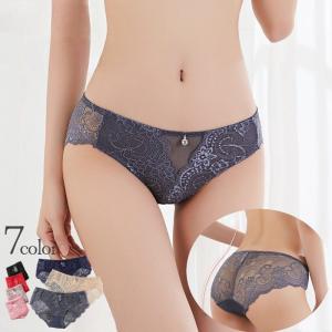 ヒップハンガーショーツ 総レース 花柄 レディース セクシー シースルー 透け感 ローライズ フルバック ランジェリー 勝負下着 パンツ インナー