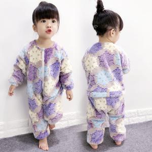子供用パジャマ ルームウエア 子供用 女の子 男の子 赤ちゃん 幼児 ベビー フリース あったか 秋冬 キッズ つなぎ もこもこ かわいい 長袖