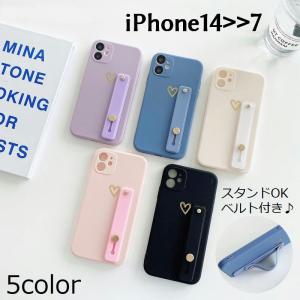 iPhoneケース スマホケース カバー ベルト リング スタンド 耐衝撃 落下防止 背面 カメラ保護 傷防止 TPU ソフト バンド スライド マッ