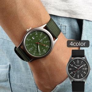 腕時計 メンズ 男性用 リストウォッチ アナログ ミリタリー調 ラウンド キャンバス 日付表示 夜光 光る おしゃれ かっこいい カジュアル 通勤 通