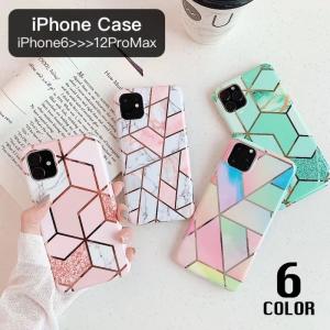 iPhoneケース スマートフォンケース スマホカバー 携帯カバー 大理石柄 カラフル 背面保護 傷防止 アップル シンプル かわいい おしゃれ 男女