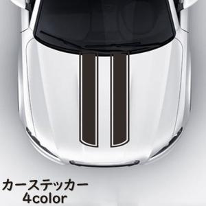 カーステッカー デカール ボディステッカー ボンネット 車用 シール ライン おしゃれ かっこいい デコレーション ドレスアップ カスタム カー用品